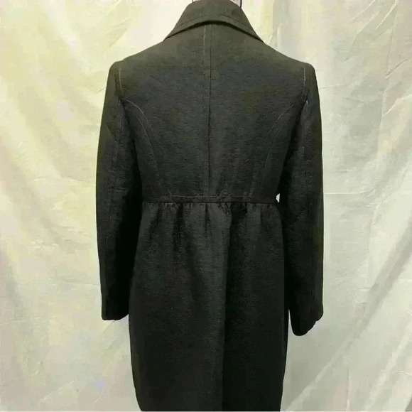 Max Studio Black Winter Coat Empire Waist Size 10 - Picture 7 of 11